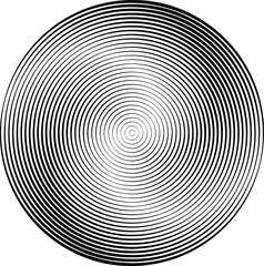 Lines in Circle Form . Spiral Vector Illustration .Technology round. Wave Logo . Design element . Abstract Geometric shape .