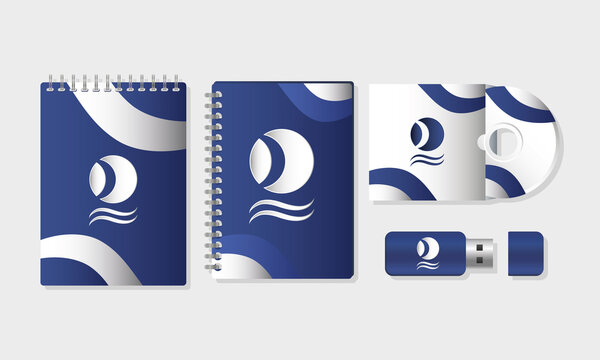 notebook branding supply and compact disk with usb memory