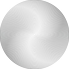 Lines in Circle Form . Spiral Vector Illustration .Technology round. Wave Logo . Design element . Abstract Geometric shape .