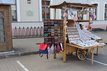tent with souvenirs at Minsk street