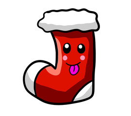 Cartoon Stylized Silly Christmas Stocking