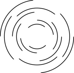 Lines in Circle Form for comic books . Explosion background . Vector Illustration .Technology round Logo . Circular Design element . Abstract Geometric shape . Sunburst .