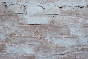 White brick wall for background or texture