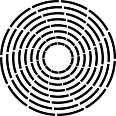 Lines in Circle Form for comic books . Explosion background . Vector Illustration .Technology round Logo . Circular Design element . Abstract Geometric shape . Sunburst .