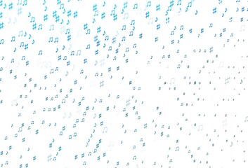 Light BLUE vector pattern with music elements.