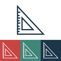 Fototapeta premium Linear vector icon with ruler