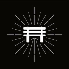 Retro relaxing silhouette logo