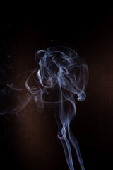 Fototapeta premium Smoke motion on black background.