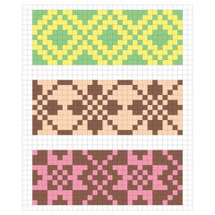 Seamless jacquard ornament for clothes.