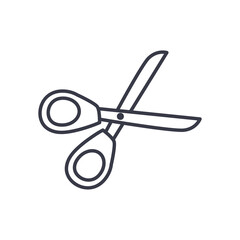 scissor line style icon vector design