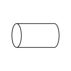 cylinder geometric shape icon, line style