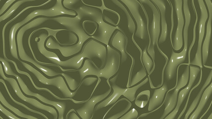 Simple light ARMY GREEN monochromic 3D abstract background image made of plain crackle patterns with shadow perspectives. illustration and military