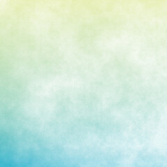 Gradient color green and blue paper. Sky and cloud background.