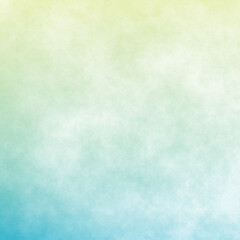 Gradient color green and blue paper. Sky and cloud background.