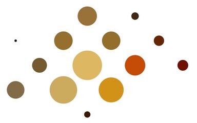 Light Yellow, Orange vector texture with disks. Blurred decorative design in abstract style with bubbles. Pattern for beautiful websites.