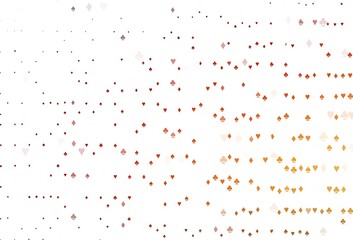 Light Red, Yellow vector background with cards signs.