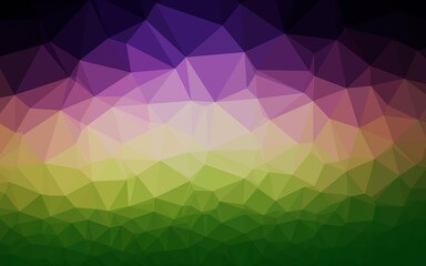 Dark Pink, Green vector blurry triangle texture. Colorful illustration in Origami style with gradient.  Brand new style for your business design.