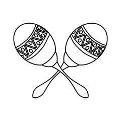 tropical maracas musical instrument icon