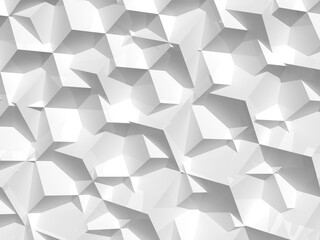 Abstract white digital pattern, background texture 3d