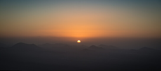 sunset over the mountains