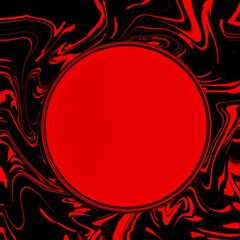 Red and black liquid fluid abstract background. Dark and horror with scary ink illustration for backgrounds 