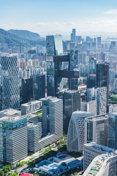 Modern city skyline scenery of Qianhai, Shenzhen, China