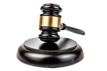judge's gavel on white