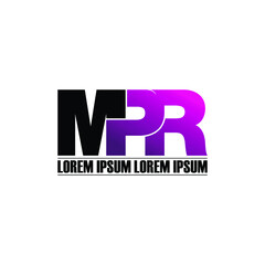 Letter MPR simple logo design vector