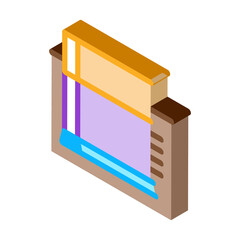 strip foundation icon vector. isometric strip foundation sign. color isolated symbol illustration