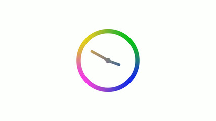 4 color counting down clock icon on white background,Clock icon