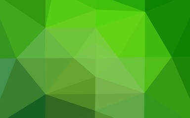 Light Green vector low poly layout. Colorful abstract illustration with gradient. Polygonal design for your web site.