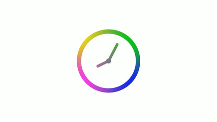 New 4 color counting down clock icons on white background,Clock icon