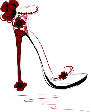 Red shoe illustration
