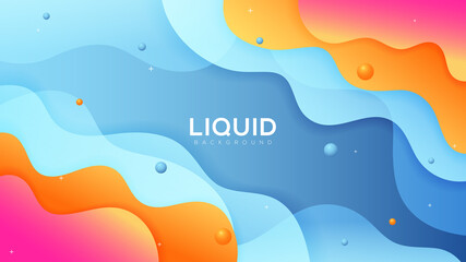 Liquid colorful background with soft gradient color 