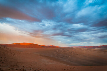 Fototapeta na wymiar Sunrise on Namib Desert