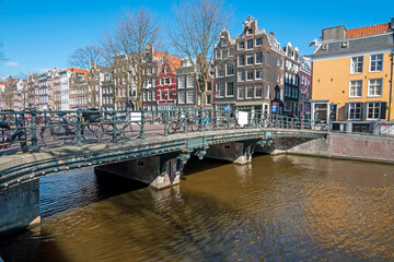City scenic from Amsterdam at the Herengracht in the Netherlands