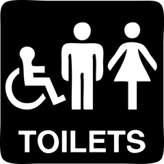 Universal symbol for bathroom signs