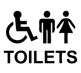 Universal symbol for bathroom signs