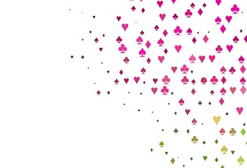 Light Pink, Yellow vector layout with elements of cards.