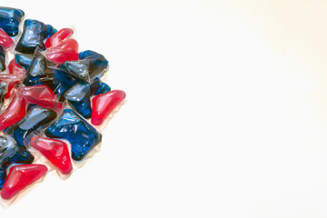 gel capsules for delicate washing. Isolate on a white background