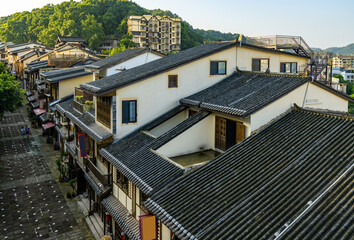 Fototapeta na wymiar Streets of Nanshan ancient town in Chongqing, China