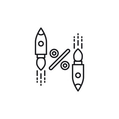 Interest Rates Modern Simple Outline Vector Icon