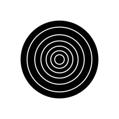 circles in a circle icon, silhouette style