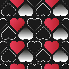World heart day background seamless pattern