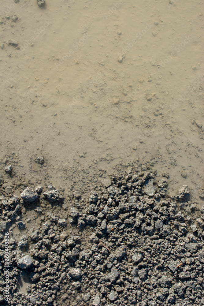 Poster Vertical shot of stones in the beach during the daytime