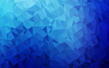 Obraz premium Light BLUE vector abstract polygonal texture. Triangular geometric sample with gradient. Polygonal design for your web site.