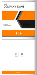 Orange Booklet Cover Template That is modern, beautiful