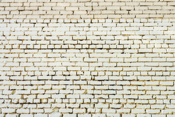 White brick wall background. Brick wall texture.