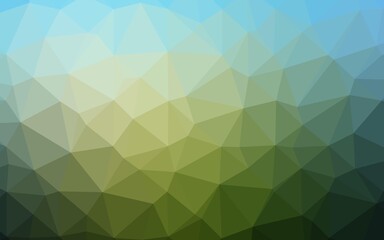 Dark Blue, Green vector triangle mosaic template. Colorful illustration in abstract style with gradient. The best triangular design for your business.