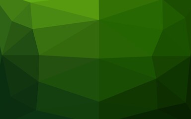 Light Green vector triangle mosaic cover. Creative illustration in halftone style with gradient. Completely new design for your business.